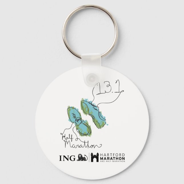Hartford Half-Marathon: Shoes Key Ring (Front)