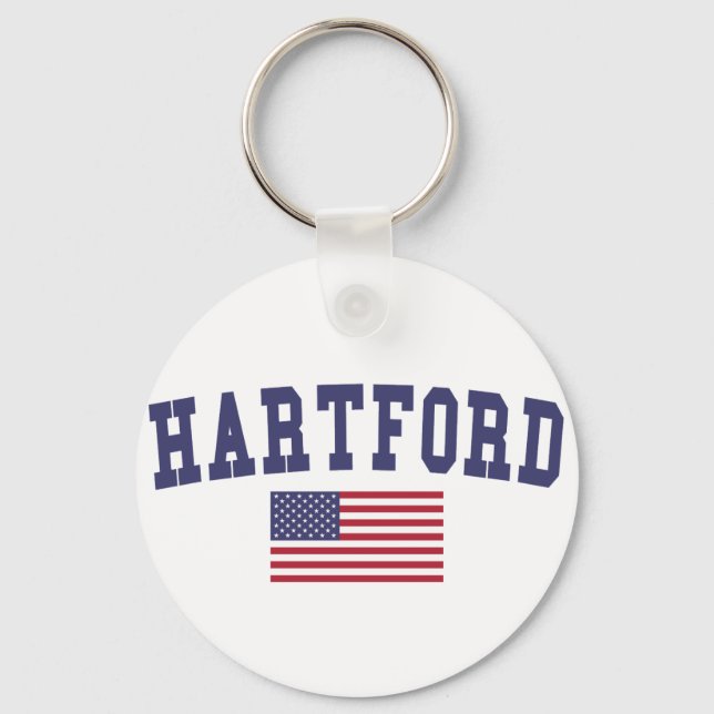 Hartford US Flag Key Ring (Front)