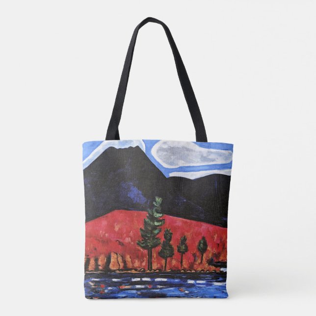 Hartley - Mount Katahdin, Maine, United States Tote Bag (Back)