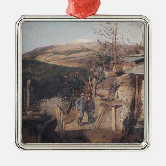 Hartmanswillerkopf, View from Roche-Sermet, 1915 Metal Ornament (Front)