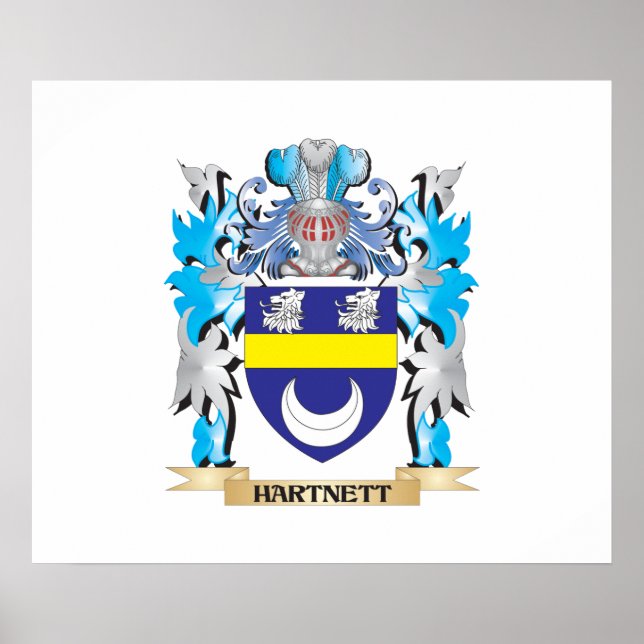 Hartnett Coat of Arms - Family Crest Poster (Front)