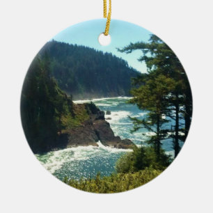 Hart's Cove, Oregon Coast Ceramic Ornament
