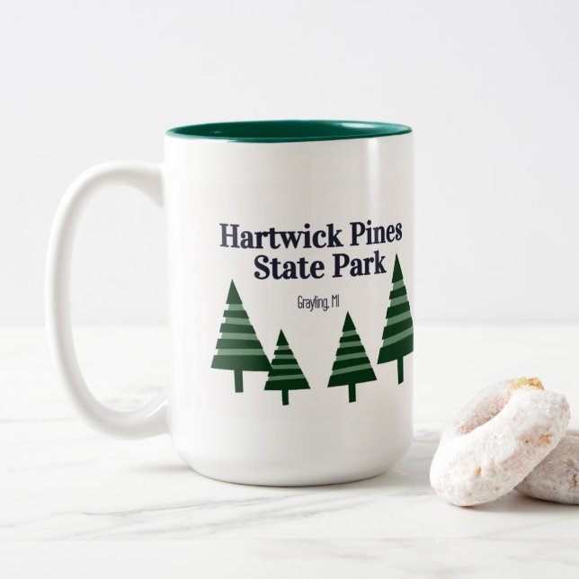 Hartwick Pines State Park Coffee Mug (With Donut)
