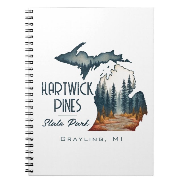 Hartwick Pines State Park Souvenir Gift Notebook (Front)
