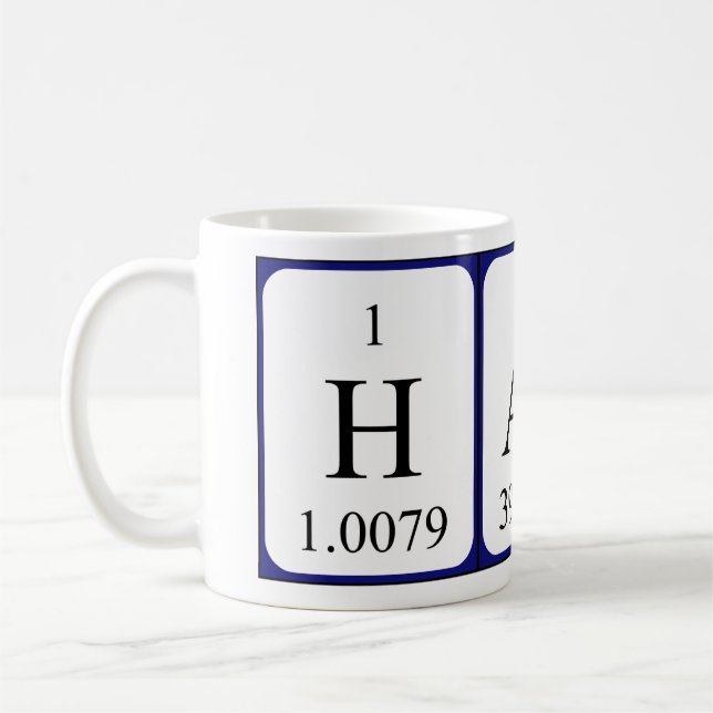 Haru periodic table name mug (Left)