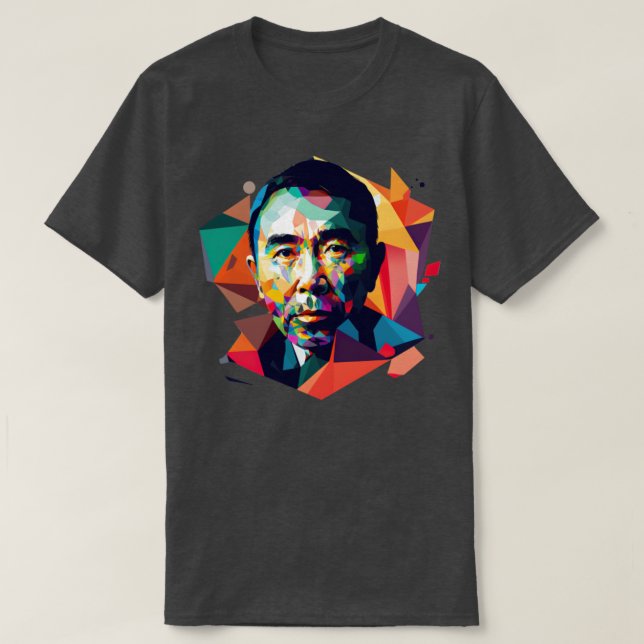 Haruki Murakami Retro Fan Art Design 1 T-Shirt (Design Front)