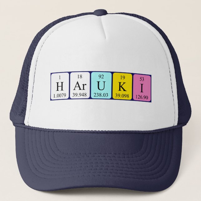 Haruki periodic table name hat (Front)