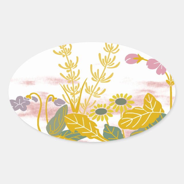 HARUKUSA OVAL STICKER (Front)