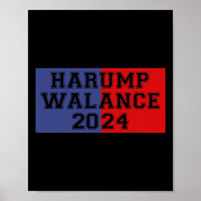 Harump Walance 2024 Shirt Harris Trump Wheimer Van Poster (Front)