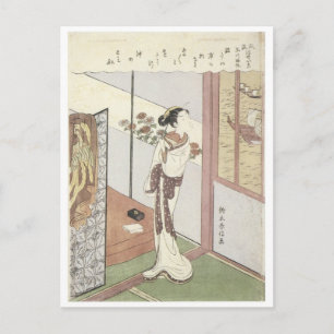 Harunobu Returning Sails At Shinagawa 1764 Art Postcard
