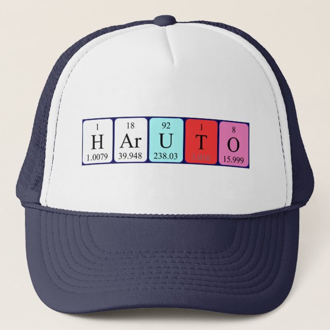 Haruto periodic table name hat (Front)