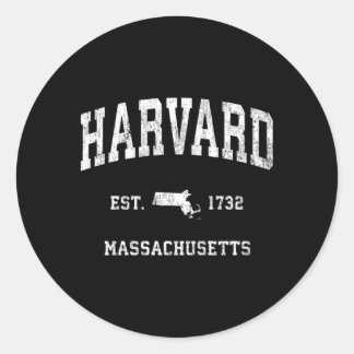 Harvard Massachusetts Ma Athletic Sports Classic Round Sticker