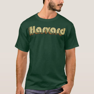 Harvard Vintage Rainbow Typography Style 70s T-Shirt