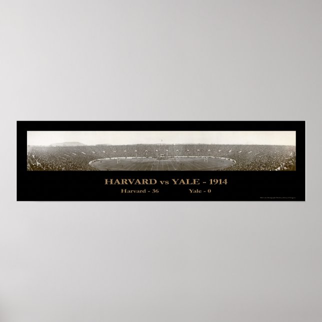 Harvard Yale Football Photo 1914 Poster (Front)