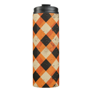 Harvest Argyle Halloween Thermal Tumbler