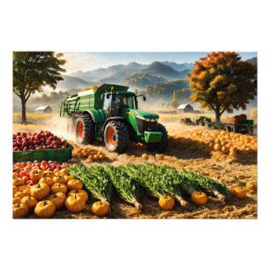 Harvest at farm photo print