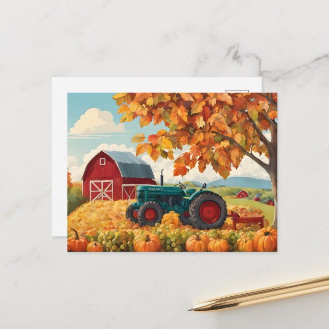 Harvest at farm postcard (Front/Back In Situ)