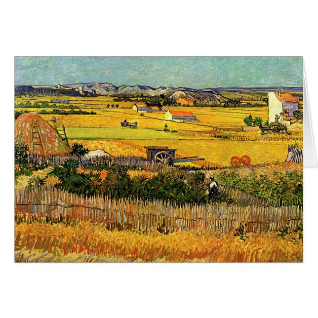 Harvest at La Crau, Montmajour by Vincent van Gogh (Front Horizontal)