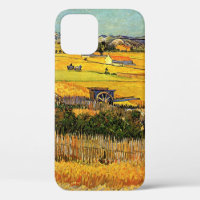 Harvest at La Crau, Montmajour by Vincent van Gogh