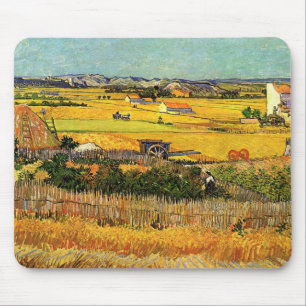 Harvest at La Crau, Montmajour by Vincent van Gogh Mouse Pad