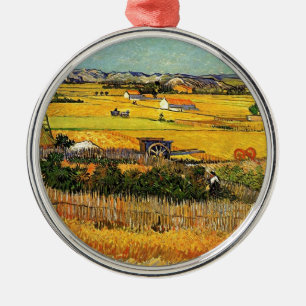 Harvest at La Crau, with Montmajour... Metal Tree Decoration