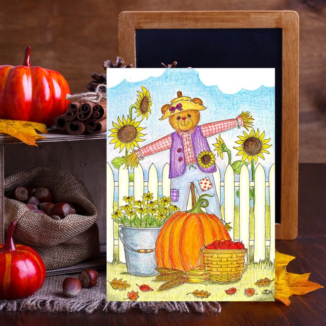 Harvest Bear Happy Fall Y'All Card (Creator Uploaded)