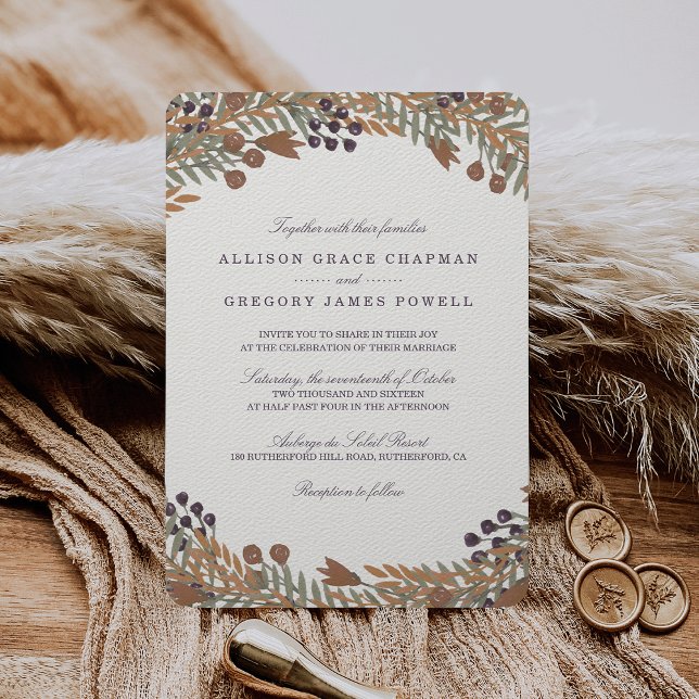 Harvest Berry Wedding Invitation (Creator Uploaded)