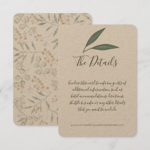 Harvest Bounty Wedding Suite Guest Information Invitation