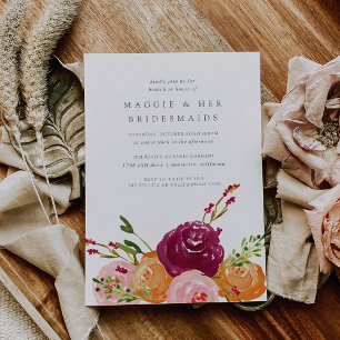 Harvest Bouquet Bridesmaids Brunch Invitation