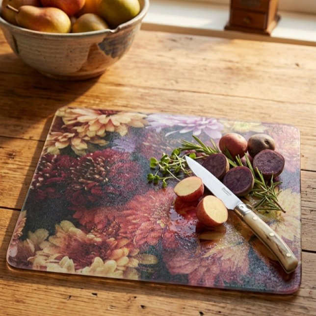 Harvest Chrysanthemum Nocturne Cutting Board (Creator Uploaded)