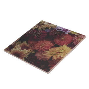 Harvest Chrysanthemum Nocturne Decorative Ceramic Tile