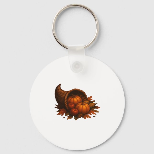 Harvest Cornucopia Glow Oversized T-Shirt.png Key Ring (Front)