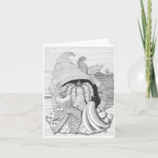 Harvest Cornucopia Holiday Card