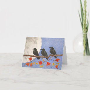 Harvest Crows Inspirational Note Card