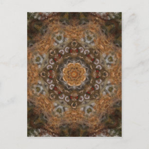 Harvest Day Impasto Kaleidoscope Art 5 Postcard