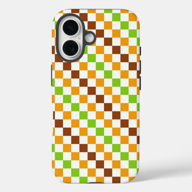 Harvest diagonal checkerboard pattern Case-Mate iPhone case (Back)