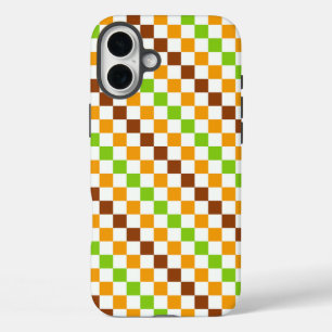 Harvest diagonal chequerboard pattern iPhone 16 plus case