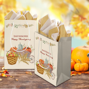 Harvest Farm Thanksgiving Dinner Customise Medium Gift Bag