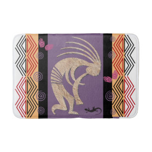 Harvest Fertility Sun Kokopelli  Bath Mat