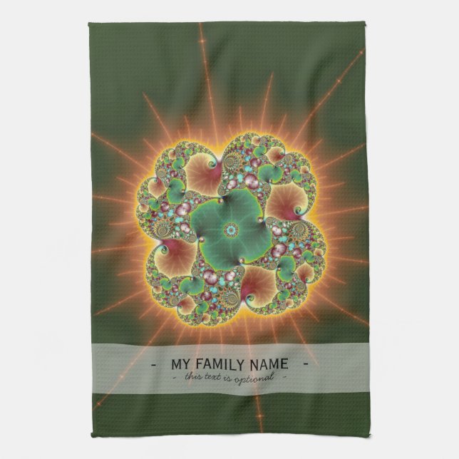 Harvest Festival - Abstract Art Tea Towel (Vertical)