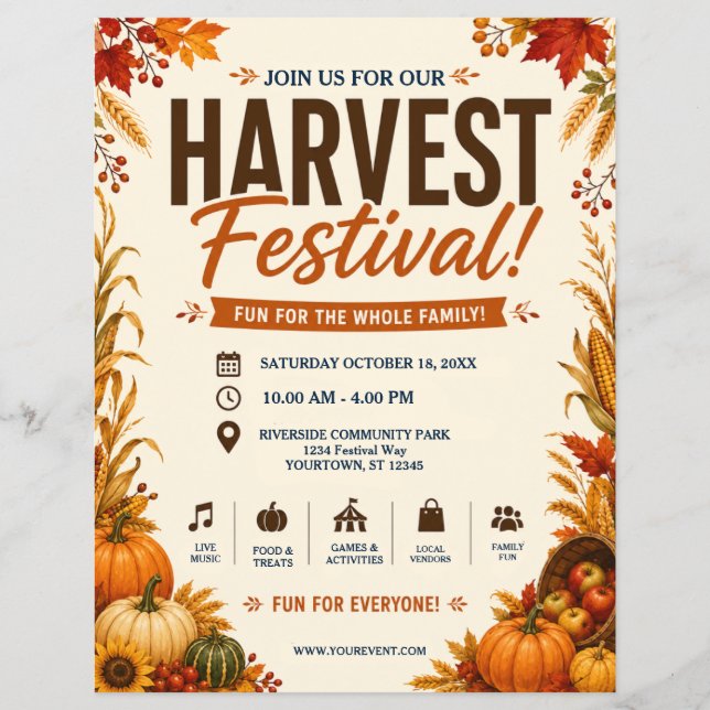 Harvest Festival Flyer (Front)