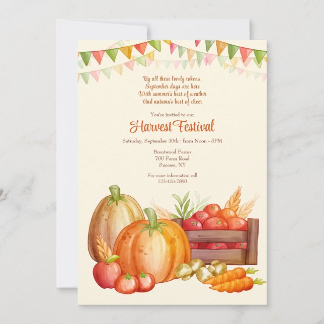 Harvest Festival Invitation (Front)