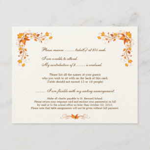 Harvest Festival RSVP Card with Envelope