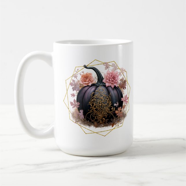 Harvest Floral Monogram Mug (Left)