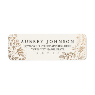 Harvest Flowers Return Address Label