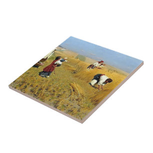 Harvest Gathering in Ukraine by Mykola Pymonenko Ceramic Tile