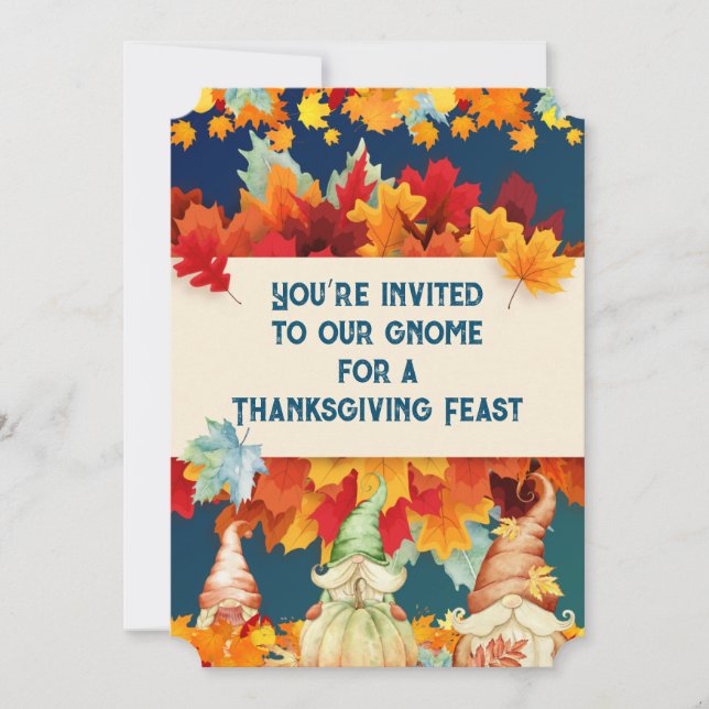 Harvest Gnomes  Invitation (Front)