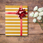 Harvest Gold and White Horizontal Striped Wrapping Paper<br><div class="desc">Harvest Gold and White Horizontal Striped Wrapping Paper</div>