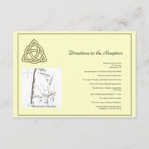 Harvest Gold Celtic Knot Wedding Directions Enclosure Card