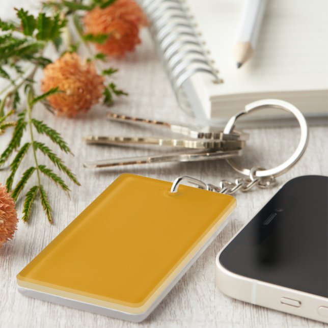 Harvest Gold Rectangle Acrylic Keychain (Front Right)